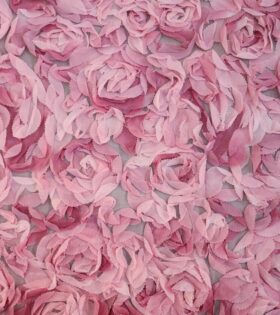 Ribbon Rose Chiffon - Baby Pink