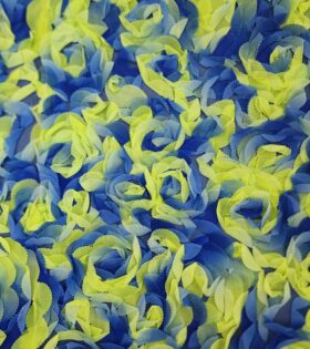 Ribbon Rose Chiffon - Royal Blue