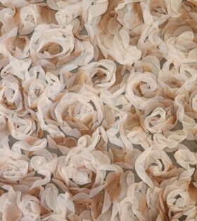 Ribbon Rose Chiffon - Beige