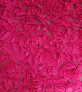 Ribbon Rose Chiffon - Cerise Pink