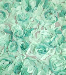 Ribbon Rose Chiffon - Mint