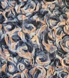 Ribbon Rose Chiffon - Black