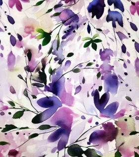 Printed DTY - Floral - Lilac