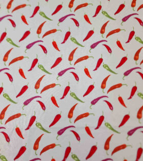Printed Mini-Matt - Chillies - Light Grey