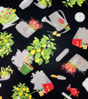 Printed Mini-Matt - Lemon Tree - Black