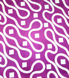 Printed Chameuse Satin - Abstract - Purple