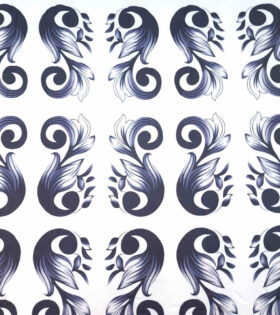 Printed Armani Satin - Abstract - Black