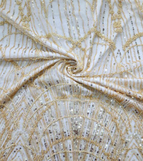 Luella Beaded Tulle - Gold