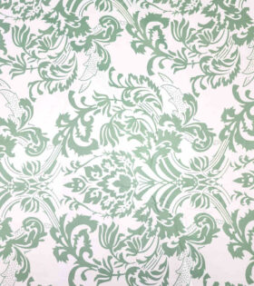 Designer Salmon Satin - Abstract - Green