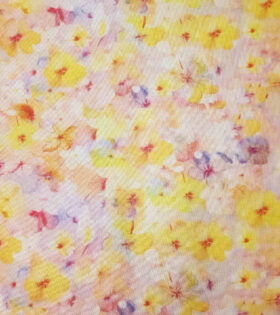 Printed Power Mesh - Floral - Orange
