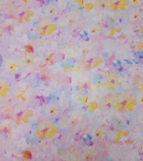 Printed Power Mesh - Floral - Lilac