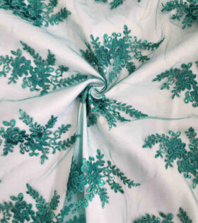 Corded Sequins Tulle - Jade