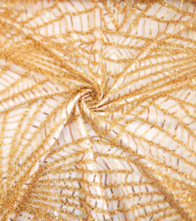 Crystal Beaded Tulle - Gold
