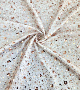French Beaded Spankle Tulle - Rose
