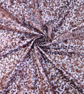 Glitzy Sequins Tulle - Brown