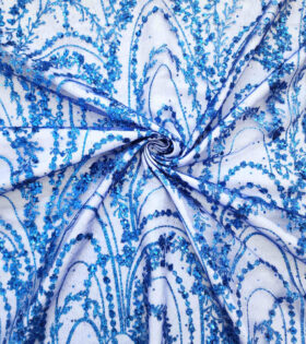 Sprays Sugar Metallic Tulle - Royal Blue