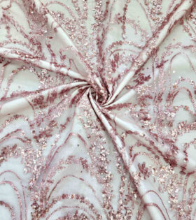 Sprays Sugar Metallic Tulle - Dusty Pink