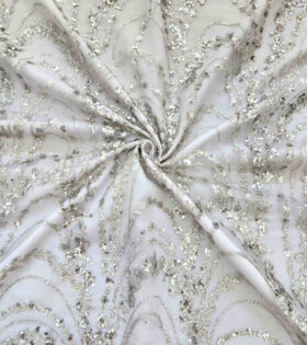 Sprays Sugar Metallic Tulle - Silver