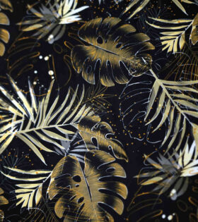 Printed Mini-Matt - Tropical Leaves - Mustard