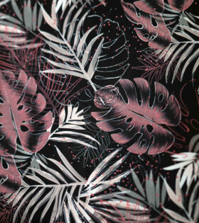 Printed Mini-Matt - Tropical Leaves - Dusty Pink