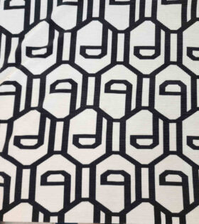 Printed Plisse Satin - Ivory