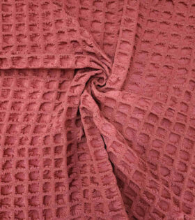 Bubble Crinkle Knit - Rust