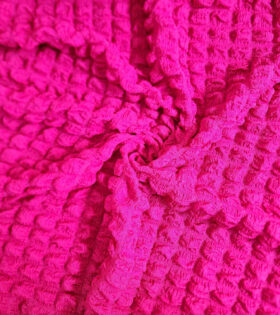 Bubble Crinkle Knit - Cerise Pink