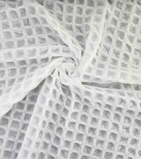 Bubble Crinkle Knit - White