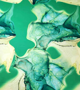 Printed Scuba - Abstract - Emerald
