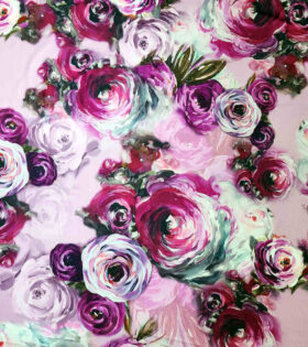 Printed DTY - Floral - Purple
