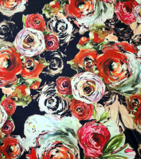 Printed DTY - Floral - Rust