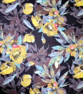 Printed DTY - Floral - Sulphur Yellow