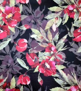 Printed DTY - Floral - Red