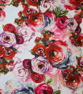 Printed DTY - Floral - White