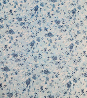 Printed Cotton Poplin - Powder Blue