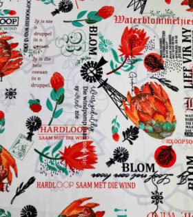 Printed Mini-Matt - Afrikaans - White