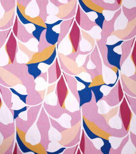 Printed Armani Twill Satin - Abstract - Dusty Pink