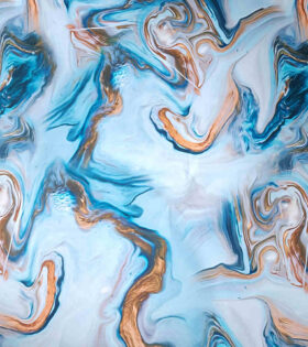 Digital Printed Duchess Satin - Abstract - Grey