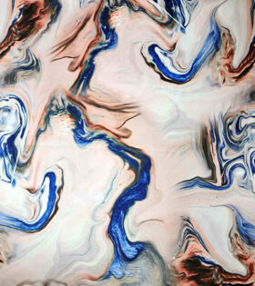 Digital Printed Duchess Satin - Abstract - Taupe
