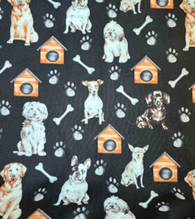 Printed Mini-Matt - Dogs - Black