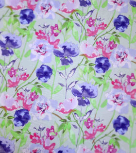 Printed Mini-Matt - Floral - Light Grey