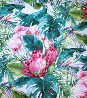 Printed Mini-Matt - Protea - White