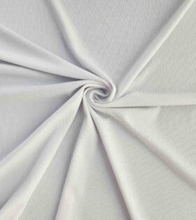 Plain T-Shirting Rib - White