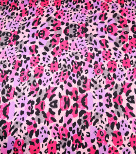 Omega Satin - Abstract - Cerise Pink