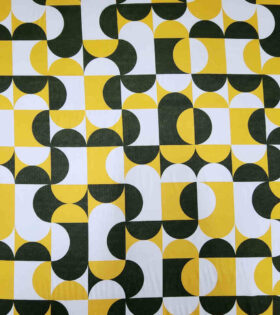 Omega Satin - Abstract - Canary Yellow