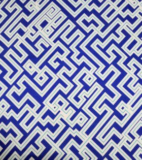 Omega Satin - Abstract - Royal Blue
