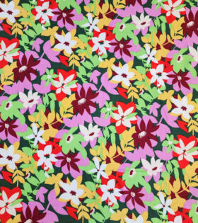 Rayon Challis - Floral - Lilac