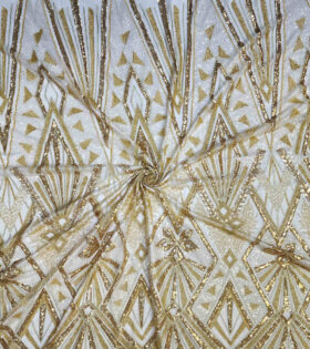 Imported Evening Tulle (15996) - Gold