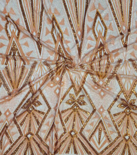 Imported Evening Tulle (15996) - Rust