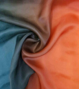 Ombre Organdy Satin - Pacific Green